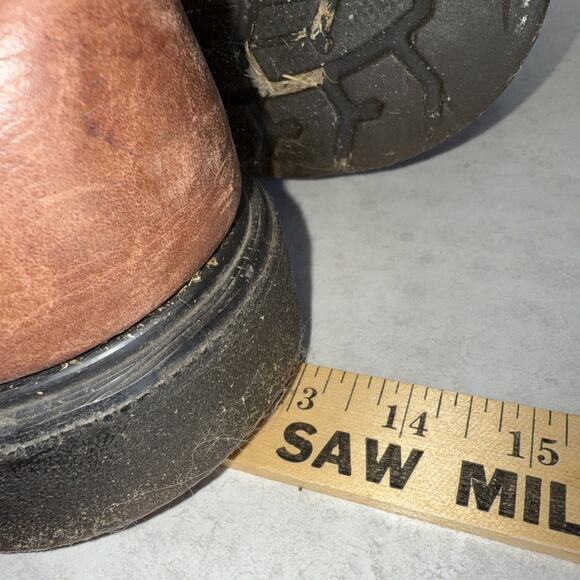 Red Wing ANSI Z41 PT99 MI/75 C/75 EH Leather Steel Toe BOOTS 11.5 12D Distress main image 4